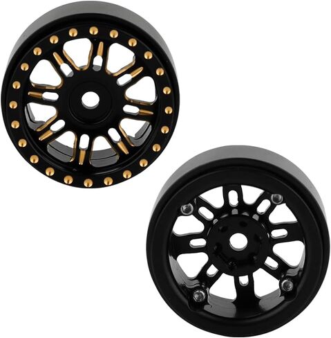 RZXYLRC 4 قطع 1.0 محور عجلات نحاسية لـ 1/24 محوري SCX24 90081 C10 AX24 1/18 TRX4m RC أجزاء ترقية السيارة الزاحفة (حافة A) in Saudi Arabia