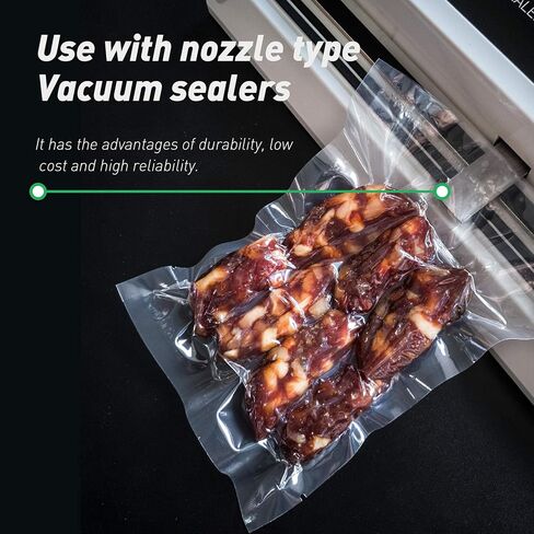 MAGIC SEAL Chamber Machine Vacuum Pouches, Vacuum Sealer Smooth Flat Bags for Food Storage, BPA Free, 10 x 12 Inch, Pack of 100 Pre-Cut - NOT Compatible with FoodSaver Type Vacuum Sealers in Saudi Arabia