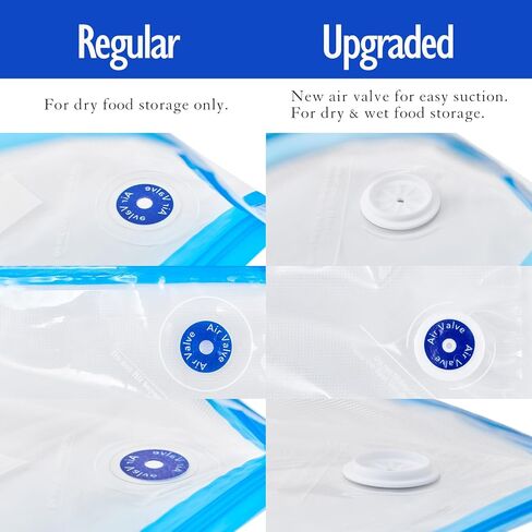 أكياس VICARKO Sous Vide قابلة لإعادة الاستخدام، 3 أحجام - 30 عبوة مع مضخة يدوية، ومشابك إغلاق للطهي وتخزين الطعام in Kuwait