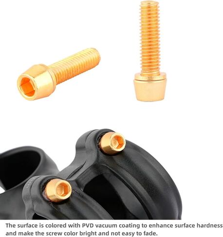 Bike Stem Bolts 6PCS M5x18mm Stem Bolts Screws Stainless Steel Bike Stem Parts with Washer for BMX MTB Road Bikes,Rainbow in Kuwait