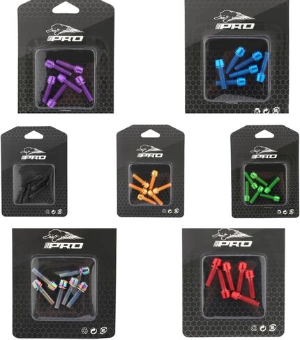 Bike Stem Bolts 6PCS M5x18mm Stem Bolts Screws Stainless Steel Bike Stem Parts with Washer for BMX MTB Road Bikes,Rainbow in Kuwait
