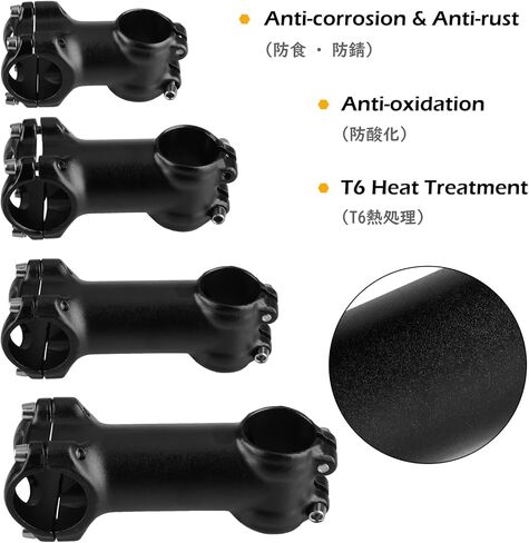 TRIWONDER 31.8 جذع الدراجة 7° 17° 45° درجة 60 مم 70 مم 80 مم 90 مم 100 مم مشبك قضيب مقود الدراجة للدراجات الجبلية، دراجة الطريق، BMX، MTB in Kuwait