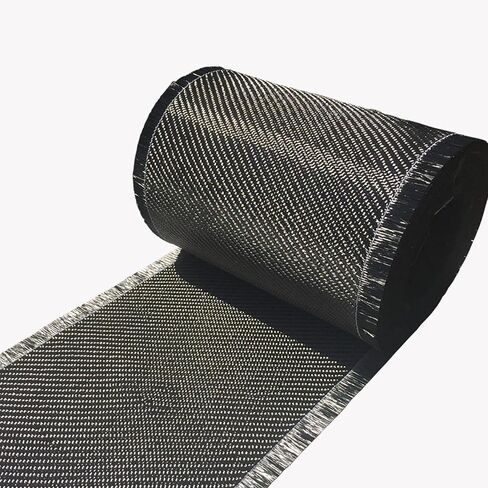 (5 ft-10 ft Rolls) KARBXON - 12 in - Carbon Fiber Fabric - Black - 3K - 240g/meter - Twill Weave - Advanced Fiber Cloth Fabric - Rolled 12" Wide Hemmed Fabric for Repair, Drones, RC & DIY Projects in Saudi Arabia