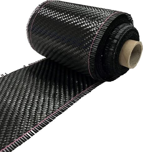 (5 ft-10 ft Rolls) KARBXON - 12 in - Carbon Fiber Fabric - Black - 3K - 240g/meter - Twill Weave - Advanced Fiber Cloth Fabric - Rolled 12" Wide Hemmed Fabric for Repair, Drones, RC & DIY Projects in Saudi Arabia
