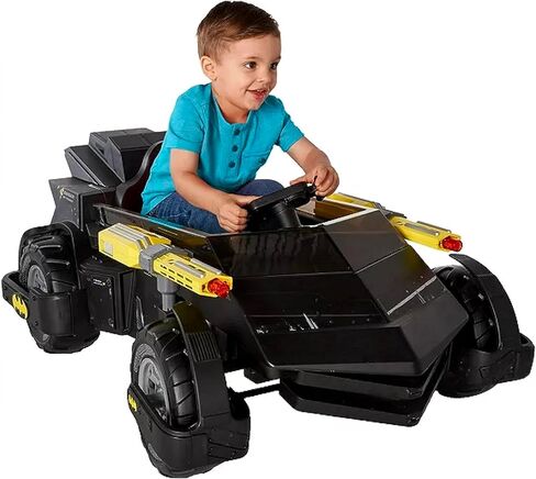 Batman Batmobile DC Comic Ride-On Toy for Kids, 6 & 12V Battery-Powered Electric Cars with Charger, Easy to Operate & Safe for Toddlers Ages 2-5, Perfect Superhero Gift for Boys & Girls in Saudi Arabia