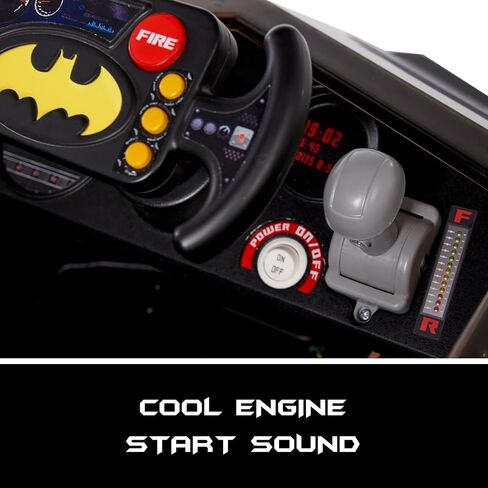 Batman Batmobile DC Comic Ride-On Toy for Kids, 6 & 12V Battery-Powered Electric Cars with Charger, Easy to Operate & Safe for Toddlers Ages 2-5, Perfect Superhero Gift for Boys & Girls in Saudi Arabia