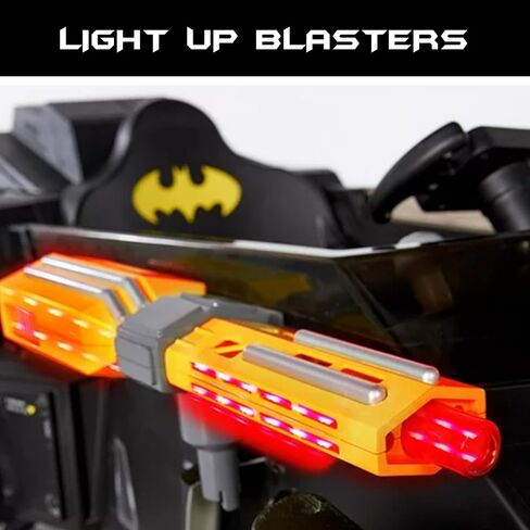 Batman Batmobile DC Comic Ride-On Toy for Kids, 6 & 12V Battery-Powered Electric Cars with Charger, Easy to Operate & Safe for Toddlers Ages 2-5, Perfect Superhero Gift for Boys & Girls in Saudi Arabia