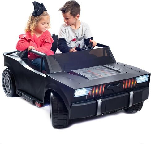Batman Batmobile DC Comic Ride-On Toy for Kids, 6 & 12V Battery-Powered Electric Cars with Charger, Easy to Operate & Safe for Toddlers Ages 2-5, Perfect Superhero Gift for Boys & Girls in Kuwait
