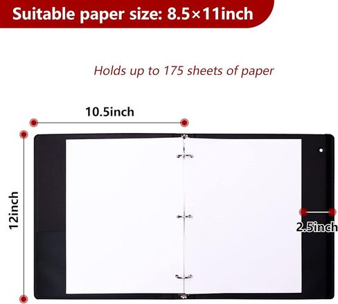 Vienrose 3 Ring Binder with Clipboard for 8.5 x 11 Inch Paper, 1 Inch Binders 3 Ring with Linen Cover, Clipboard Binder with Storage Interior Pockets for School Office Home in Saudi Arabia