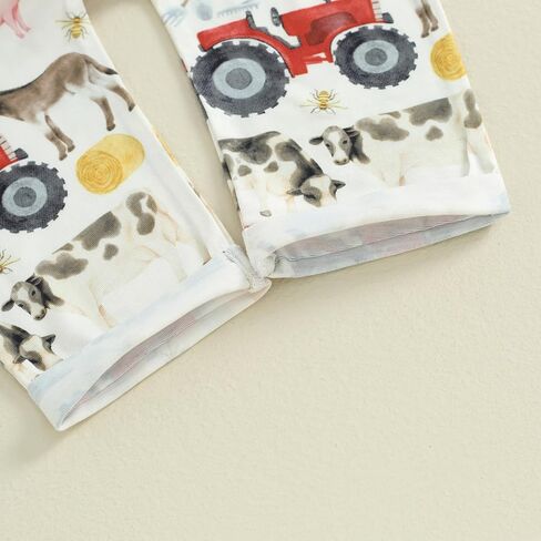 FYBITBO Infant Baby Boy Girl Farm Clothes Animal Print Jumpsuit Romper Summer Overalls Outfit Western One Piece Clothing in Saudi Arabia