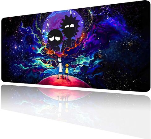 لوحة ماوس كبيرة للألعاب Anime Night Sky Space Stars لوحة مكتب مخصصة، لوحة ماوس مع قاعدة مطاطية غير قابلة للانزلاق وبساط ماوس بحواف مخيطة، حصيرة مكتب محمولة للمكتب، وعمل الكمبيوتر، والألعاب، 31.5X15.7 in Kuwait