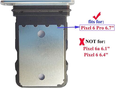 Ubrokeifixit لهاتف Google Pixel 6 Pro 6.7 بوصة بديل حامل فتحة بطاقة Sim لهاتف Google Pixel 6 Pro 6.7 بوصة GLUOG G8VOU 2021، مع دبوس إخراج (Pixel 6 Pro-Black) in Kuwait