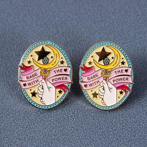 Magic Stick Babe the with power enamel pin brooch metal brooch badge for girls backpack shirt in Saudi Arabia