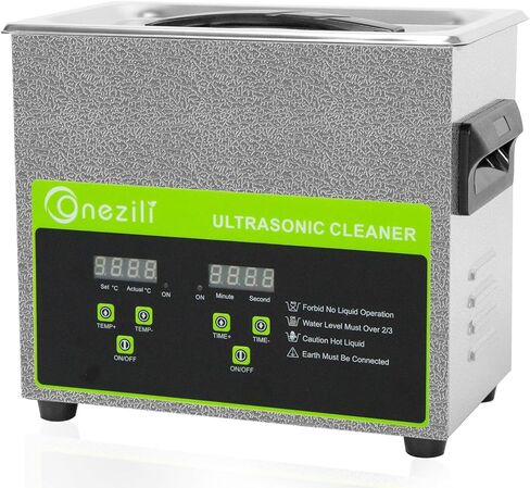 منظف ​​بالموجات فوق الصوتية من أونيزيلي، منظف الأجزاء بالموجات فوق الصوتية الرقمية 4.5 لتر، احترافي لتنظيف المكربن ​​مع سخان ومؤقت، والأجزاء الصغيرة، ولوحة الدوائر، والنظارات، والأسنان، والمجوهرات in Kuwait