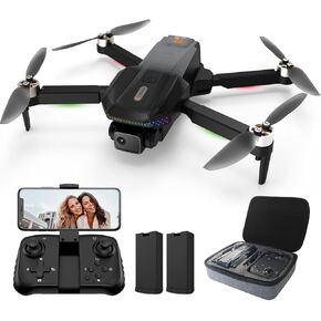 1080P Camera Drone for Adults, Brushless Motor FPV Foldable Quadcopter with 2 Batteries for 50 Mins Flight, One-Key Start, Altitude Hold, 360° Flip, Carrying Case in Saudi Arabia