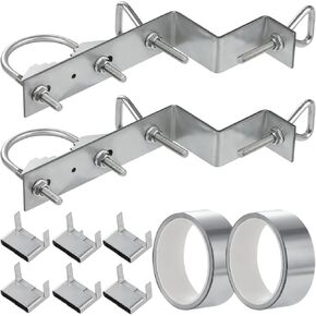 طقم دعامة تثبيت على مدخنة الهوائي، من الفولاذ المقاوم للصدأ النقي، للمدخنة التي يصل قطرها إلى 18 قدمًا، مجموعتان (دعامة على شكل Z) in Kuwait