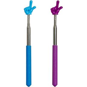 2 Pcs Retractable Teacher Pointer Sticks - Hand Pointer Stick, Engaging Colors, Finger Pointing Sticks for Classroom Essentials Reading and Presentations (2 Pack :Blue,Purple) in Saudi Arabia