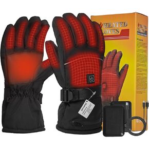 قفازات ساخنة، قفازات 5 فولت 5000 مللي أمبير قابلة لإعادة الشحن للرجال والنساء، مقاومة للماء وترقية غير قابلة للانزلاق مع شاشة تعمل باللمس للرياضة في الهواء الطلق والتزلج والتسلق والمشي لمسافات طويلة وهدايا الشتاء لتدفئة اليدين in Kuwait