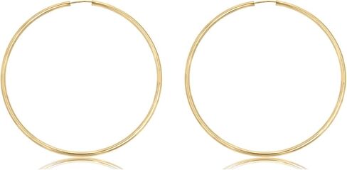 AVORA 14K Yellow Gold-Filled 2.25mm Thick Endless Hoop Earrings in Saudi Arabia