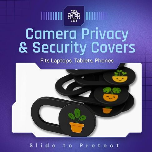 6 Pack Laptop Camera Cover Slide, Cute Webcam Privacy Blocker for Laptops, Computers, Phones & Tablets – Ultra-Thin Camera Cover, Easy Slide Design for Privacy Protection in Saudi Arabia