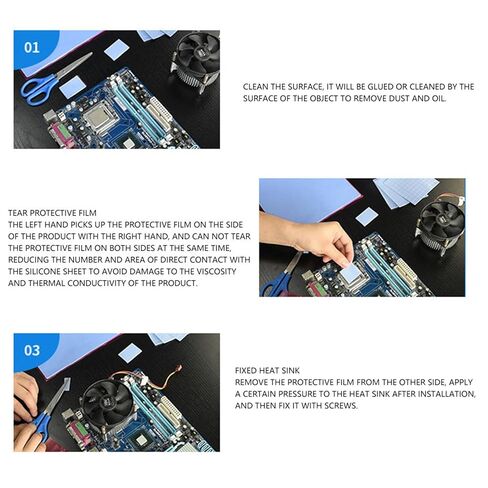Hyuduo Thermal Conductive Pad 1.5W mk Silicone Heat Transfer Sheet for CPU GPU LED Power Supply with Excellent Insulation Viscosity for Electronics Heat Sink Cooling in Saudi Arabia