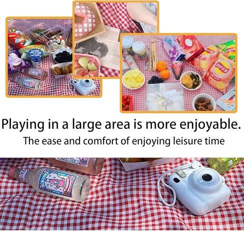 Large Picnic Blanket Waterproof and Sand Proof -59x39 inch Large Outdoor Beach Mat, Portable Foldable Blanket, Suitable for Camping, Parks, Families, Adults, Children, and Pets (Red-M) in Saudi Arabia