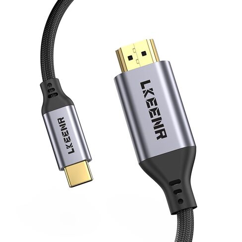 USB C to HDMI Cable 4K 60Hz [5FT/1.5M, Braided] Aluminum HDR Type-C to HDMI 2.0 Cord, Thunderbolt 3/4/5 Compatible for iPhone 15/16 Series, MacBook Pro/Air, iPad, Surface, Galaxy, XPS in Saudi Arabia
