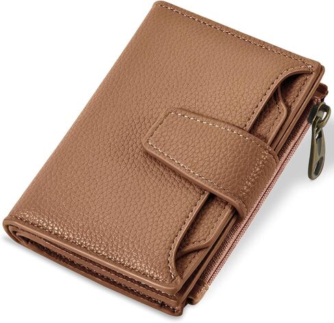 Small Wallet Women RFID Blocking Bifold Compact Card Holder Wallet for Women with Zipper Coin Pocket 4 ID Window in Saudi Arabia