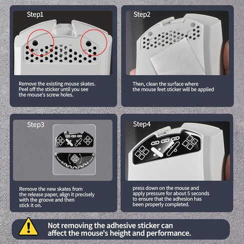 Glass Mouse Skates for Razer Deathadder V4 Pro Wireless Gaming Mouse Feet Pads Smooth Durable Game Mice Accessories Slimmer Toughened Glass Fabrication (Printing Pattern) in Saudi Arabia