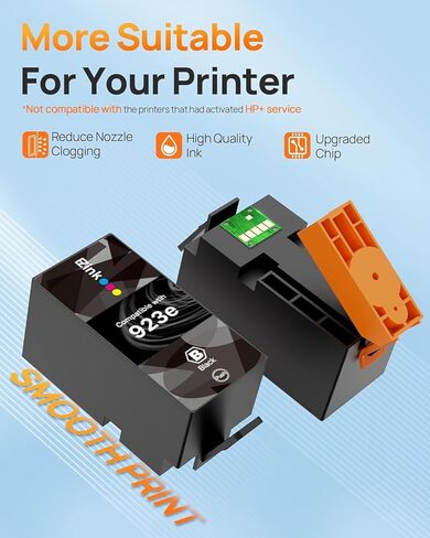 E-Z Ink 923 Ink cartridges for HP Printers Replacement for hp 923e 923xl Ink cartridges Combo Pack for hp officejet pro 8125e 8135e 81030e 8138e 8139e 8122e Printers(4 Pack 923e Ink with Chip) in Kuwait