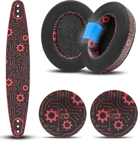 WC Mod Kit Arctis Nova Techne Edition - وسائد أذن من جل التبريد وعصابة رأس وألواح جانبية لسماعات الرأس السلكية Arctis Nova 7 / 7X / 7P / PRO من Wicked Cushions in Kuwait