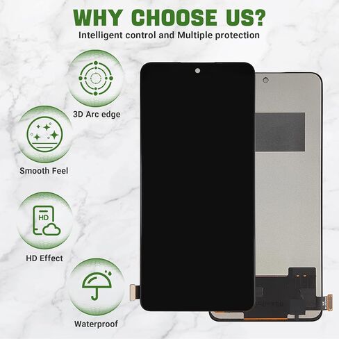 New 6.67'' TFT LCD Display for Redmi Note 12 Pro 4G Screen Replacement ‎2209116AG, 2209116AG LCD Display Touch Digitizer Assembly with Tools-NO Fingerprint Function in Saudi Arabia