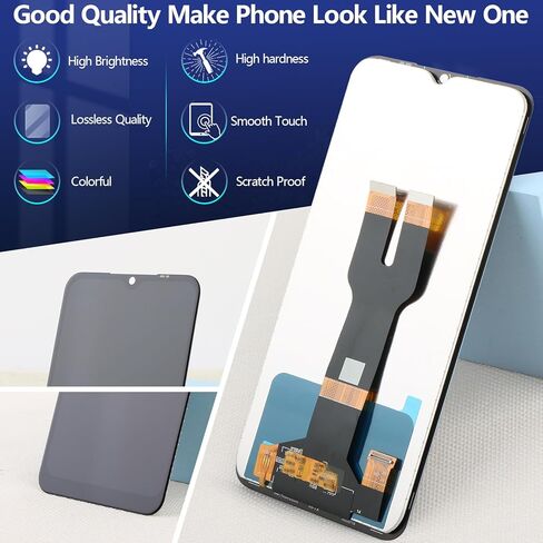 YWLRONG Display for T-Mobile Revvl 6X 5G Screen Replacement LCD Touch Screen Digitizer Assembly for Revvl 6X TMRV065G with Tools (with Frame) in Saudi Arabia
