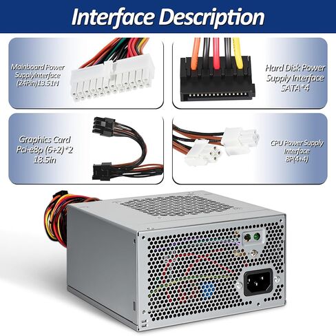 Upgraded HU460AM-01 WC1T4 D460AM-03 460W Power Supply Compatible with Dell XPS 7100 8000 8100 8300 8500 8700 8900 8910 8920 8930 Alien-Ware Aurora R5 R6 R7 in Saudi Arabia