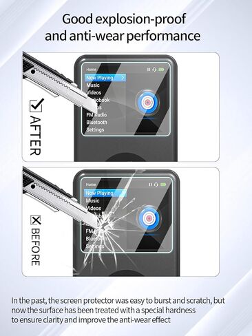واقي شاشة لمشغل Innioasis Y1 Mp3، طبقة نانوفيلم عالية الدقة مقاومة للخدش، شفاف عالي الدقة، خالٍ من الفقاعات مع مجموعة سهلة التركيب، 3 عبوات in Kuwait
