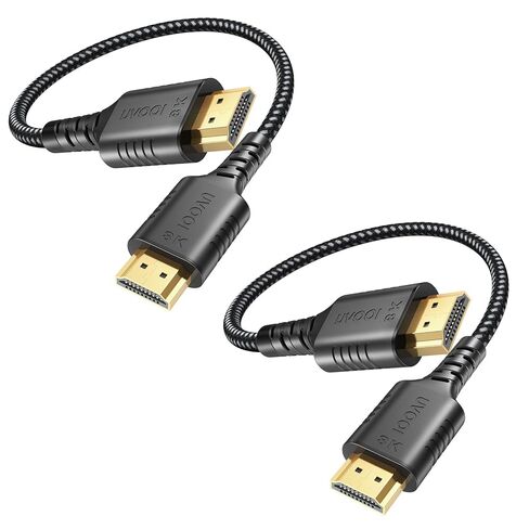 Short HDMI Cable 1 FT 2-Pack, Ultra High Speed 8K HDMI 2.1 48Gbps Braided HDMI Cords, 1 Foot HDMI Cable for Camera, Field Monitor, External Recorder, Laptop, PC in Saudi Arabia