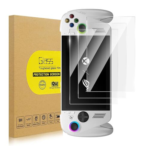 Lokyoo 3 Pack Tempered Glass Screen Protector designed for Rog Xbox Ally 2025/ Xbox Ally X/Ally X 2024/ ROG Ally 2023, Transparent HD Clear, Anti-Scratch, Bubble Free in Saudi Arabia