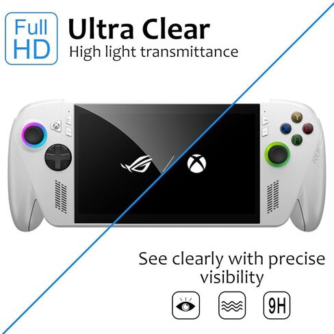 Lokyoo 3 Pack Tempered Glass Screen Protector designed for Rog Xbox Ally 2025/ Xbox Ally X/Ally X 2024/ ROG Ally 2023, Transparent HD Clear, Anti-Scratch, Bubble Free in Saudi Arabia