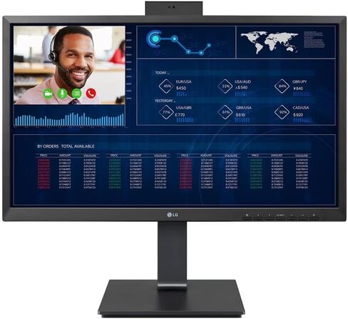 LG جهاز عميل رفيع متعدد الإمكانات مقاس 24 بوصة 24CN650I-6N FHD IPS مزود بمعالج رباعي النواة ونظام تشغيل IGEL® وكاميرا ويب FHD مدمجة ومكبر صوت in Kuwait