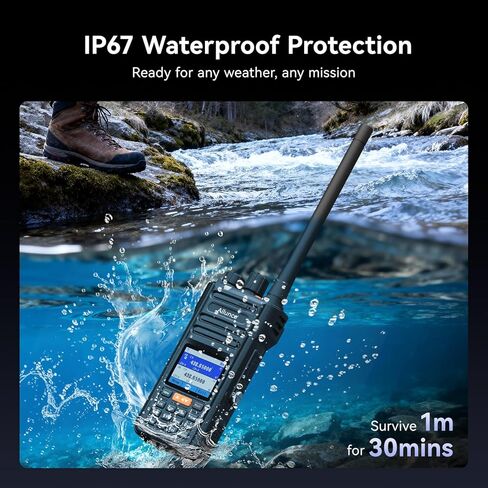 Retevis Ailunce HA2 Handheld Ham Radio, APRS/GPS, Bluetooth APP Control, High Power Dual Band Radio, IP67 Waterproof, USB-C, NOAA, Receiving Air Band, Long Range Radio for Climbing,Skiing(2 Pack) in Saudi Arabia