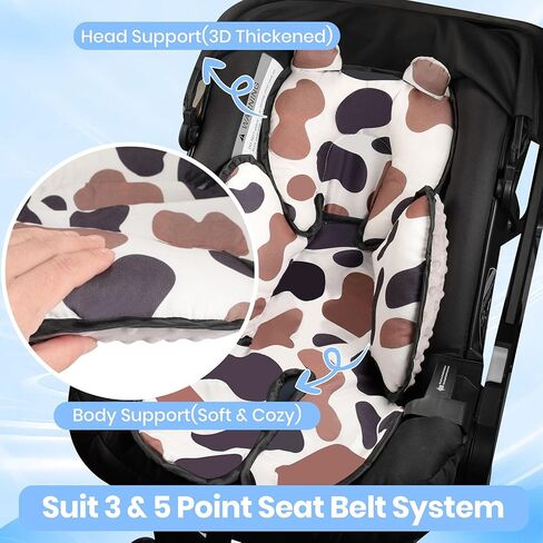 (عبوتان) 3 في 1 مسند رأس مقعد السيارة القابل للعكس لحديثي الولادة، إدراج مقعد سيارة للرضع مينكي ثلاثي الأبعاد، وسادة مقعد سيارة للأطفال فائقة النعومة قابلة للتنفس للأولاد والبنات، مناسبة لعربة الأطفال والحارس والأرجوحة in Kuwait