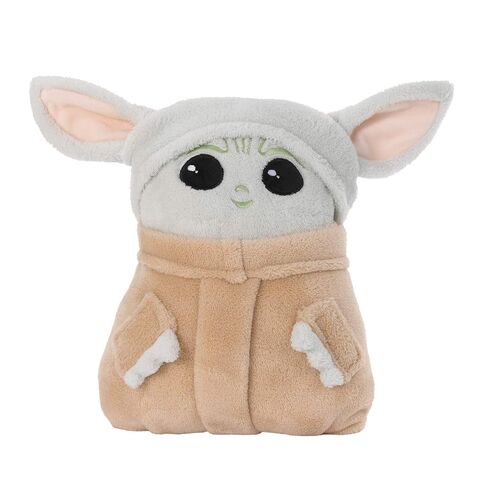 Disney Star Wars The Mandalorian The Child Green, Tan Plush Character Toddler Blanket, Green, Tan, White in Saudi Arabia