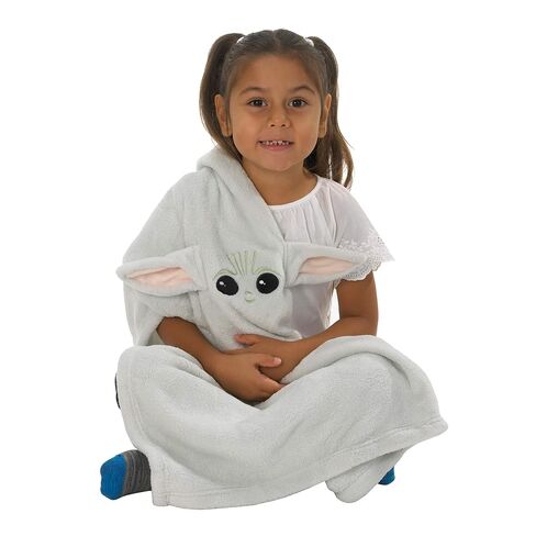 Disney Star Wars The Mandalorian The Child Green, Tan Plush Character Toddler Blanket, Green, Tan, White in Saudi Arabia