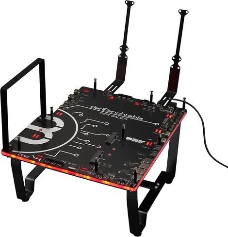 Thermal Grizzly der8enchtable – Professional Test Benchtable with Integrated PCB, 3+1 Fan/Pump Control Zones, SSD & microSD Support, USB & SATA Ports, A‑RGB Lighting, ATX/mATX/Mini‑ITX Compatibility in Saudi Arabia