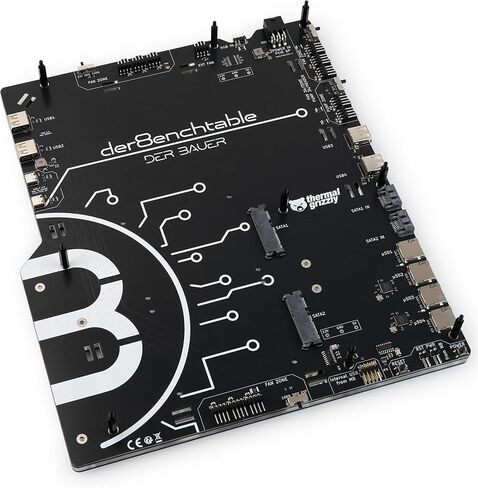 Thermal Grizzly der8enchtable – Professional Test Benchtable with Integrated PCB, 3+1 Fan/Pump Control Zones, SSD & microSD Support, USB & SATA Ports, A‑RGB Lighting, ATX/mATX/Mini‑ITX Compatibility in Saudi Arabia