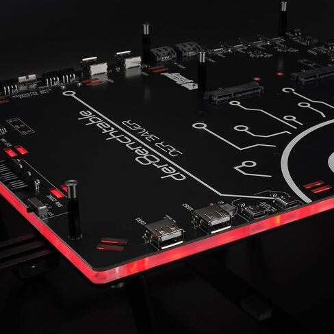 Thermal Grizzly der8enchtable – Professional Test Benchtable with Integrated PCB, 3+1 Fan/Pump Control Zones, SSD & microSD Support, USB & SATA Ports, A‑RGB Lighting, ATX/mATX/Mini‑ITX Compatibility in Saudi Arabia
