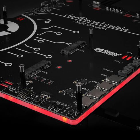 Thermal Grizzly der8enchtable – Professional Test Benchtable with Integrated PCB, 3+1 Fan/Pump Control Zones, SSD & microSD Support, USB & SATA Ports, A‑RGB Lighting, ATX/mATX/Mini‑ITX Compatibility in Saudi Arabia