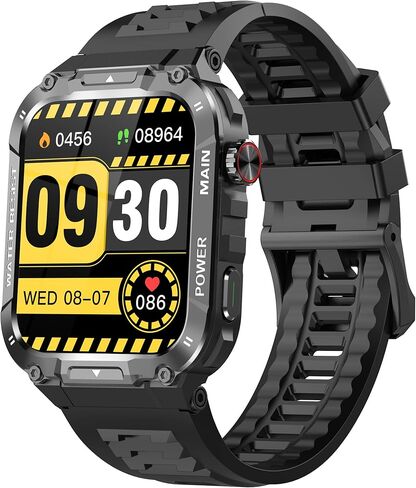 Smart Watch with Phone Function, Make/Answer Call AI Voice Control, Smartwatch with 28 Sport Modes Pedometer Fitness Watch for Android and iOS Phones Men Women (Round, Black) in Saudi Arabia