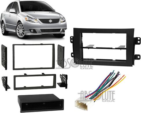 Absolute USA ABS99-7954 Fits Suzuki SX4 2007-2011 Single Double DIN Stereo Harness Radio Install Dash Kit Package in Saudi Arabia