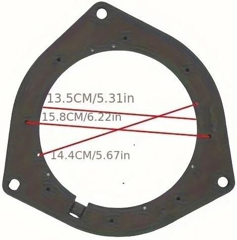 YuYue Electronic 6,5 Inch Stand Ring Kit Car Stereo Door Speaker Adapter(2pcs) Mounting Plates Compatible with Toyota,Avalon,Corolla,Highlander,Prius,RAV,Solara,Tacoma,Venza,Yaris,Crown,Reiz in Saudi Arabia